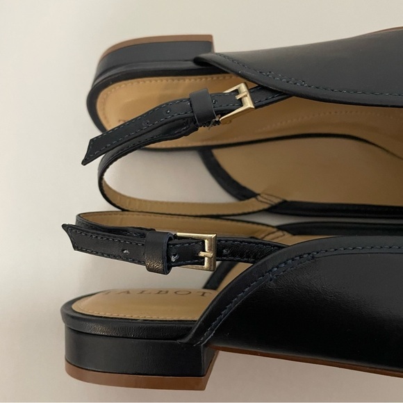 NWOT TALBOTS Black Slingback Edison flats Size 6 M - Picture 5 of 13